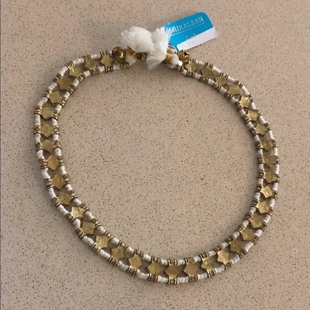 Shiraleah Gold and White Beaded Necklace